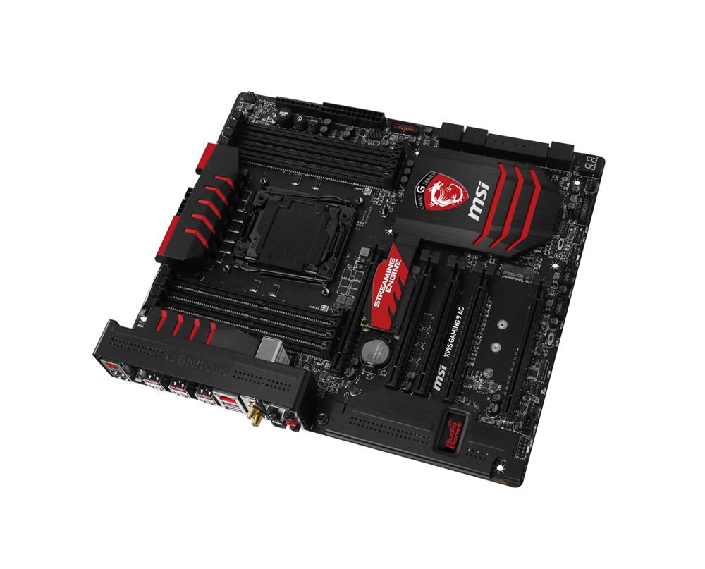 MB-X99AACK MSI X99A GAMING 9 ACK Socket LGA 2011-3 Intel X99 Express Chipset Core i7 Extreme Edition Processors Support DDR4 8x DIMM 10x SATA 6.0Gb/s Extended-ATX Motherboard (Refurbished)