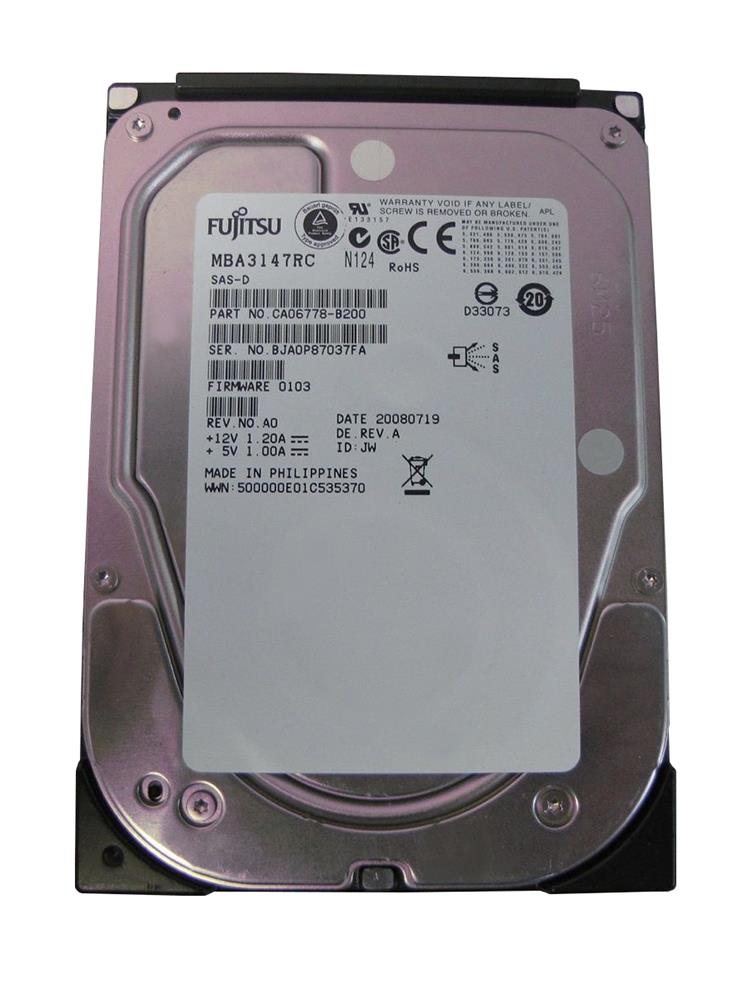 MBA3147RC Fujitsu Enterprise 147GB 15000RPM SAS 3Gbps 16MB Cache 3.5-inch Internal Hard Drive