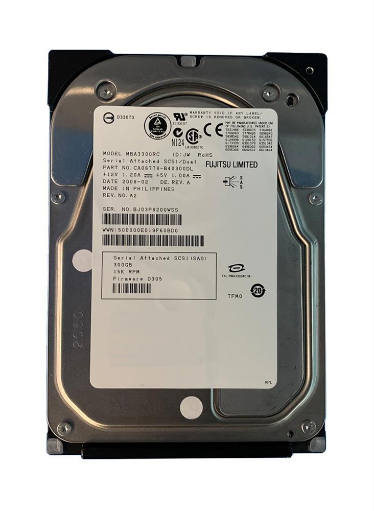 MBA3300RC-HP Fujitsu Enterprise 300GB 15000RPM SAS 3Gbps 16MB Cache 3.5-inch Internal Hard Drive