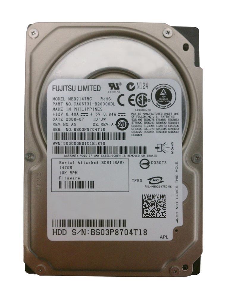MBB2147RC-40PK Fujitsu Enterprise 147GB 10000RPM SAS 3Gbps 16MB Cache 2.5-inch Internal Hard Drive (40-Pack)