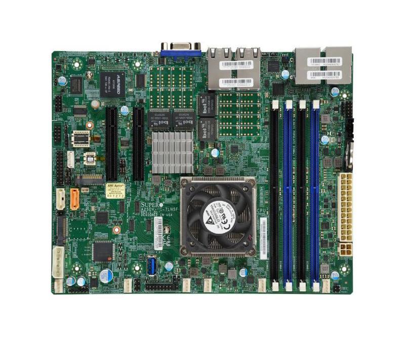 MBD-A2SDV-12C+-TLN5F SuperMicro A2SDV-12C+-TLN5F Socket BGA1310 System On Chipset Intel Atom C3858 Processors Support DDR4 4x DIMM 2x SATA3 6.0Gb/s Flex-ATX Motherboard (Refurbished)