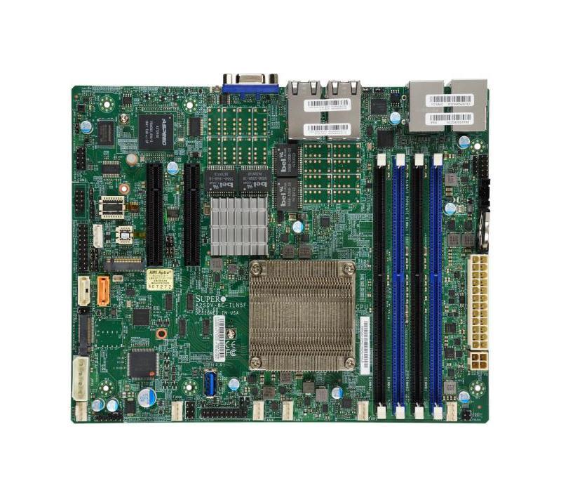 MBD-A2SDV-8C-TLN5F SuperMicro Socket BGA1310 System On Chipset Intel Atom C3708 Processors Support DDR4 4x DIMM 2x SATA3 6.0Gb/s Flex-ATX Motherboard (Refurbished)