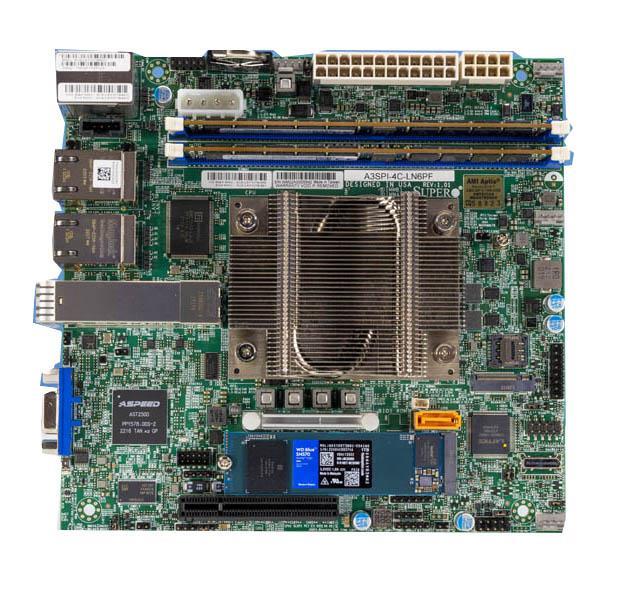 MBD-A3SPI-4C-HLN4F-O SuperMicro A3SPI-4C-HLN4F Socket FCBGA 2106 System On Chipset Intel Atom C5315 Processors Support DDR4 2x DIMM 1x SATA3 6.0Gb/s Mini-ITX Motherboard (Refurbished)