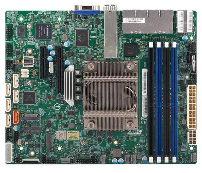 MBD-A3SSV-8C-SPLN10F-O SuperMicro Socket FCBGA-2106 System on Chipset Intel Atom P5322 Processors Support DDR4 4x DIMM 6x SATA2 3.0Gb/s Flex-ATX Motherboard (Refurbished)