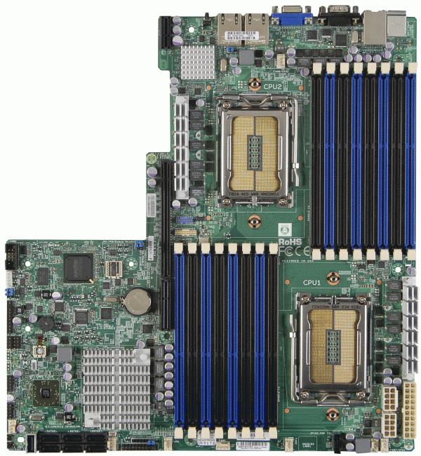 MBD-H8DGU-F-B SuperMicro H8DGU-F Dual Socket G34 AMD SR5670 + SP5100 Chipset AMD Opteron 6000 Series Processors Support DDR3 16x DIMM 6x SATA2 3.0Gb/s Proprietary Server Motherboard (Refurbished)