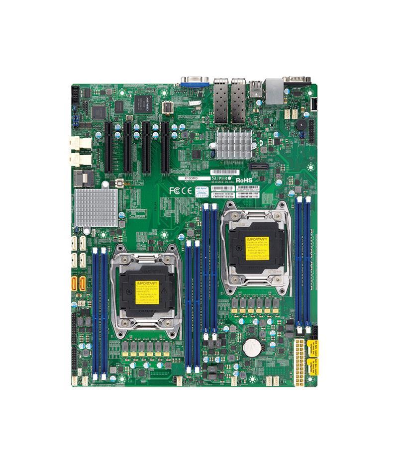 MBD-X10DRD-IT-B SuperMicro X10DRD-IT Dual Socket R3 LGA 2011 Xeon E5-2600 v4 / v3 Intel C612 Chipset DDR4 8 x DIMM 10 x SATA 6Gbps E-ATX Server Motherboard (Refurbished)