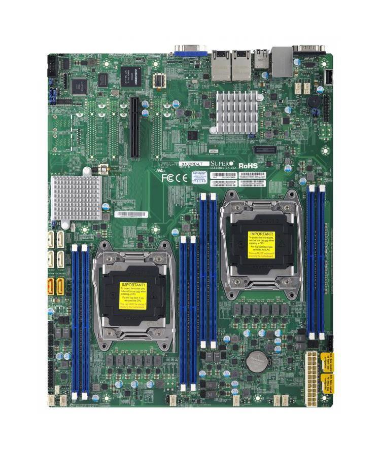 MBD-X10DRD-L-O SuperMicro X10DRD-L Dual Socket LGA 2011 Intel C612 Chipset Xeon E5-2600 v4/v3 DDR4 8x DIMM 6x SATA 6.0Gb/s E-ATX Server Motherboard (Refurbished)