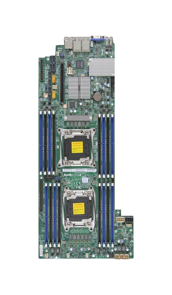 MBD-X10DRFR-N SuperMicro X10DRFR-N Dual Socket LGA 2011 Intel C612 Chipset Xeon E5-2600 v4/v3 Processors Support DDR4 16x DIMM 10x SATA3 6.0Gb/s Proprietary Server Motherboard (Refurbished)