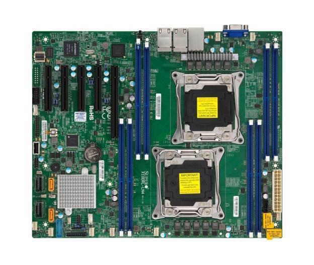 MBD-X10DRL-LN4-O SuperMicro X10DRL-LN4 Dual Socket R3 LGA 2011 Xeon E5-2600 v4 / v3 Intel C612 Chipset DDR4 8 x DIMM 10 x SATA 6Gbps ATX Server Motherboard (Refurbished)