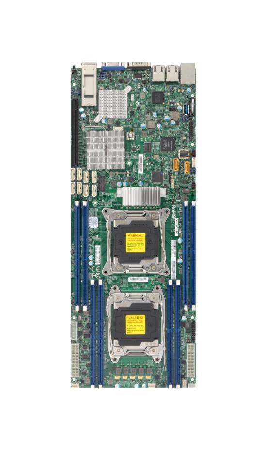 MBD-X10DRT-L SuperMicro X10DRT-L Dual Socket LGA 2011 Intel C612 Chipset Xeon E5-2600 v4/v3 Processors Support DDR4 8x DIMM 10x SATA3 6.0b/s Proprietary Twin Server Motherboard (Refurbished)