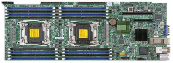MBD-X10DRT-P-B SuperMicro X10DRT-P Dual Socket R3 LGA 2011 Intel C612 Chipset Xeon E5-2600 v4/v3 Processors Support DDR4 16x DIMM 10x SATA3 6.0Gb/s Proprietary Twin Server Motherboard (Refurbished)