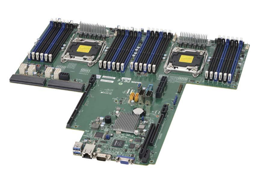 MBD-X10DRU-I+ SuperMicro X10DRU-i+ Dual Socket R3 LGA 2011 Intel C612 Chipset Xeon E5-2600 v4/v3 Processors Support DDR4 24x DIMM 10x SATA3 6.0Gb/s Proprietary Ultra/WIO Server Motherboard (Refurbished)