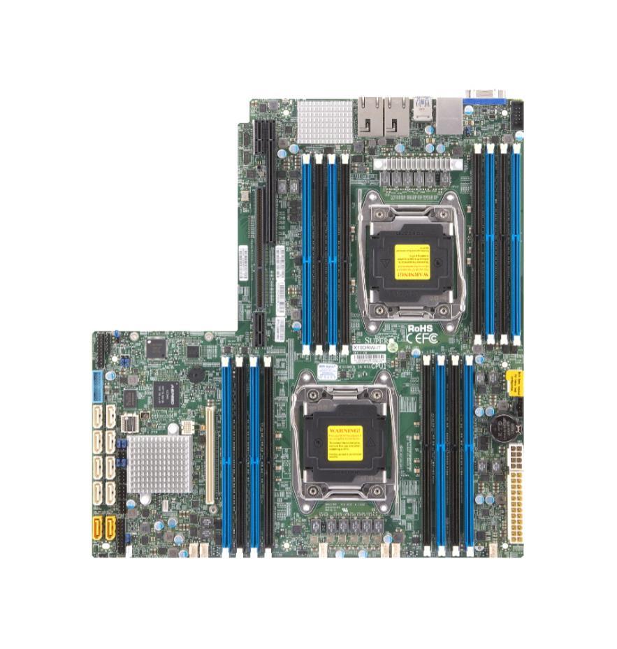 MBD-X10DRW-ET-O SuperMicro X10DRW-ET Dual Socket R3 LGA 2011 Xeon E5-2600 v4 / v3 Intel C612 Chipset DDR4 16x DIMM 10x SATA 6.0Gb/s Proprietary WIO Server Motherboard (Refurbished)