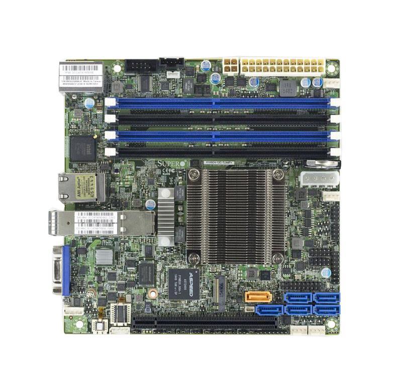 MBD-X10SDV-12C-TLN4F+-B SuperMicro X10SDV-12C+-TP8F Socket FCBGA 1667 System On Chipset Intel Xeon D-1567 Processors Support DDR4 4x DIMM 4x SATA3 6.0Gb/s Flex ATX Motherboard (Refurbished)