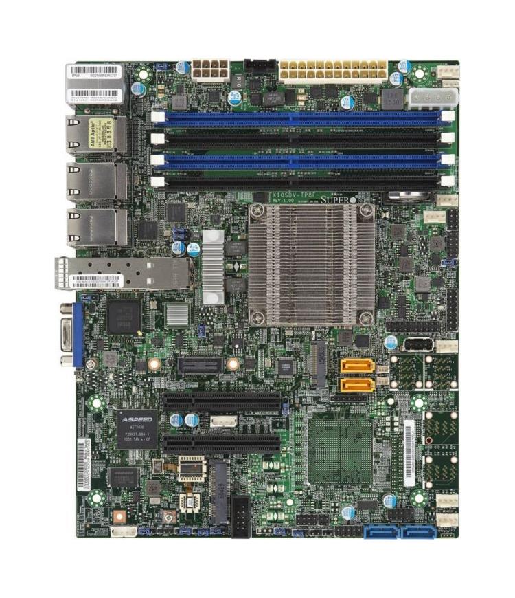 MBD-X10SDV-2C-TP8F-B SuperMicro X10SDV-2C-TP8F Socket FCBGA1667 System On Chipset Intel Pentium D1508 Processors Support DDR4 4x DIMM 4x SATA3 6.0Gb/s Flex ATX Motherboard (Refurbished)