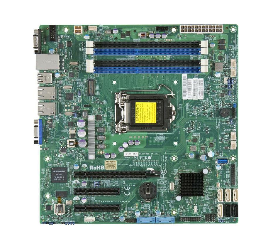 MBD-X10SLM-F-B SuperMicro X10SLM-F Socket LGA 1150 Intel C224 Express Chipset Intel Xeon E3-1200 v3/v4 4th Generation Core i3 / Pentium / Celeron Processors Support DDR3 4x DIMM 4x SATA3 6.0Gb/s Micro-ATX Server Motherboard (Refurbished)