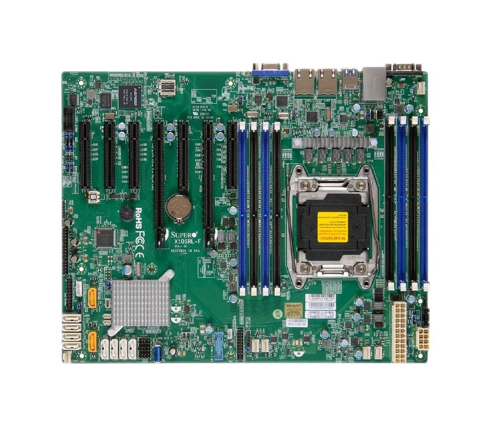 MBD-X10SRL-F-B SuperMicro X10SRL-F Socket LGA 2011 Intel C612 Chipset Intel Xeon E5-2600 v4/v3 & E5-2600 v4/v3 Processors Support DDR4 8x DIMM 10x SATA3 6.0Gb/s ATX Server Motherboard (Refurbished)