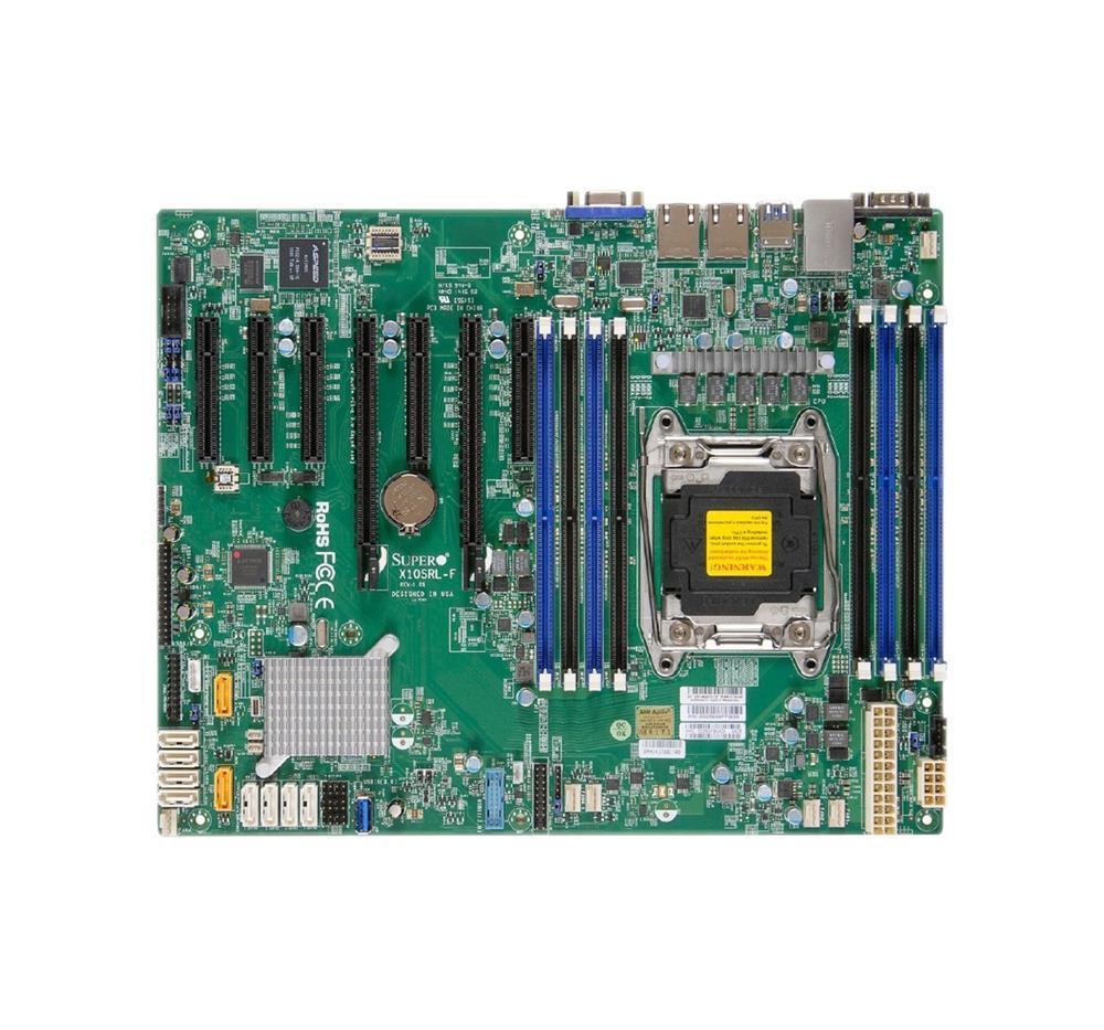 MBD-X10SRL-F-O SuperMicro X10SRL-F Socket LGA 2011 Intel C612 Chipset Intel Xeon E5-2600 v4/v3 & E5-2600 v4/v3 Processors Support DDR4 8x DIMM 10x SATA3 6.0Gb/s ATX Server Motherboard (Refurbished)