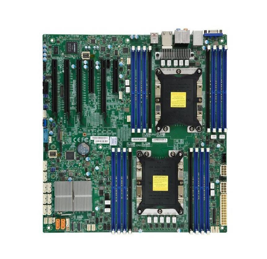 MBD-X11DAI-N-O SuperMicro X11DAi-N Dual Socket LGA 3647 Intel C621 Chipset Intel Xeon Scalable Processors Support DDR4 16x DIMM 10x SATA3 6.0Gb/s E-ATX Server Motherboard (Refurbished)
