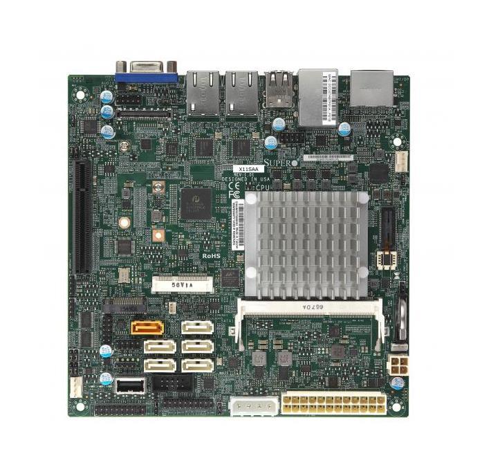 MBD-X11SAA-B SuperMicro X11SAA Socket BGA1296 System On Chipset Intel Pentium N4200 Processors Support DDR3L 1x DIMM 4x SATA 3.0Gb/s Mini-ITX Motherboard (Refurbished)