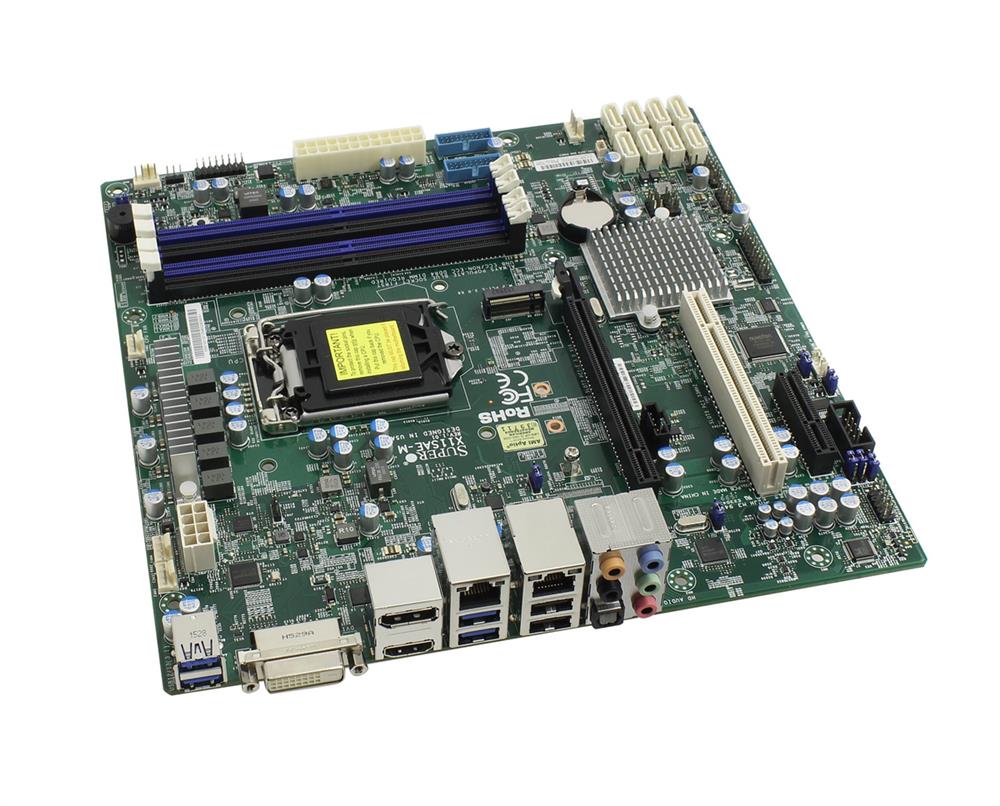 MBD-X11SAE-M-O SuperMicro X11SAE-M Socket H4 LGA 1151 Xeon E3-1200 v5 / v6 Intel C236 Chipset DDR4 4 x DIMM 8 x SATA 6Gbps micro-ATX Server Motherboard (Refurbished)