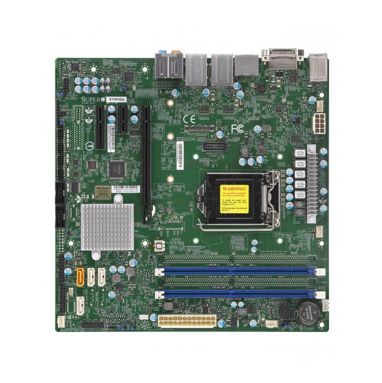 MBD-X11SCQ-L SuperMicro X11SCQ-L Socket LGA 1151 Intel H310 Chipset 8th Generation Core i7 / i5 / i3 Processors Support DDR4 2x DIMM 4x SATA3 6.0Gb/s Micro-ATX Server Motherboard (Refurbished)