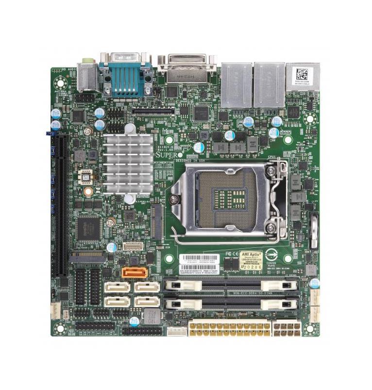 MBD-X11SCV-L SuperMicro X11SCV-L Socket LGA 1151 Intel H310 Chipset 8th Generation Core i7 / i5 / i3 Processors Support DDR4 2x DIMM Mini-ITX Motherboard Mfr (Refurbished)