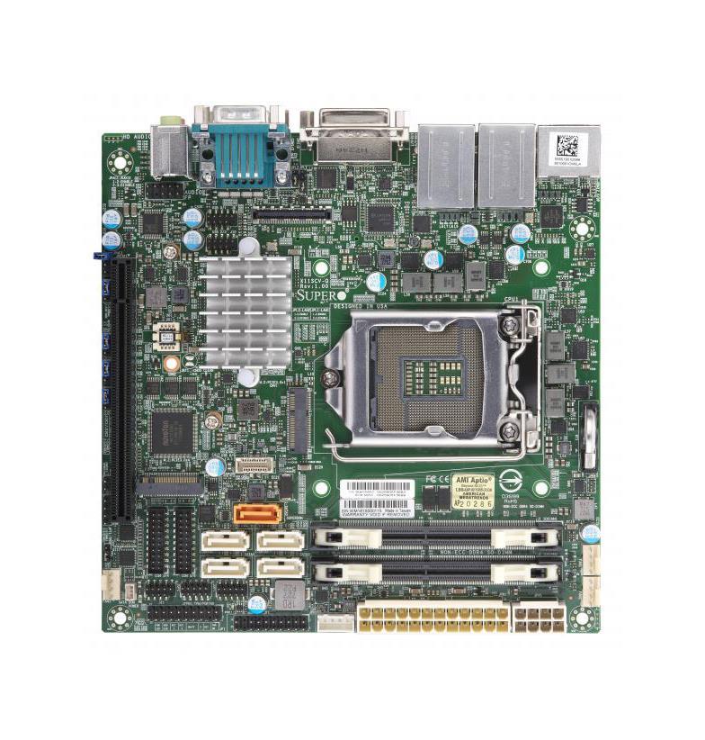 MBD-X11SCV-Q SuperMicro X11SCV-Q Socket LGA 1151 Intel Q370 Chipset Socket 9th/8th Generation Core i9 / i7 / i5 / i3 / Pentium / Celeron Processors Support DDR4 2x DIMM 5x SATA3 6.0Gb/s Mini-ITX Motherboard (Refurbished)
