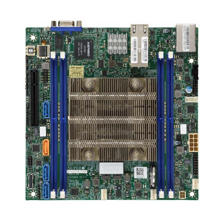 MBD-X11SDV-16C+-TLN2F SuperMicro System On Chipset Intel Xeon D-2183IT Processors Support DDR4 4x DIMM 8x SATA3 6.0Gb/s Mini-ITX Motherboard (Refurbished)