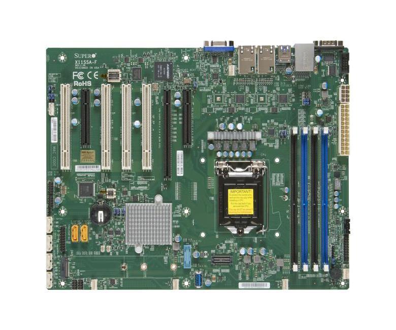 MBD-X11SSA-F SuperMicro X11SSA-F Socket LGA 1151 Intel C236 Chipset Xeon E3-1200 v5/v6 7th/6th Generation Core i3 / Pentium / Celeron Processors Support DDR4 4x DIMM 6x SATA3 6.0Gb/s ATX Server Motherboard (Refurbished)