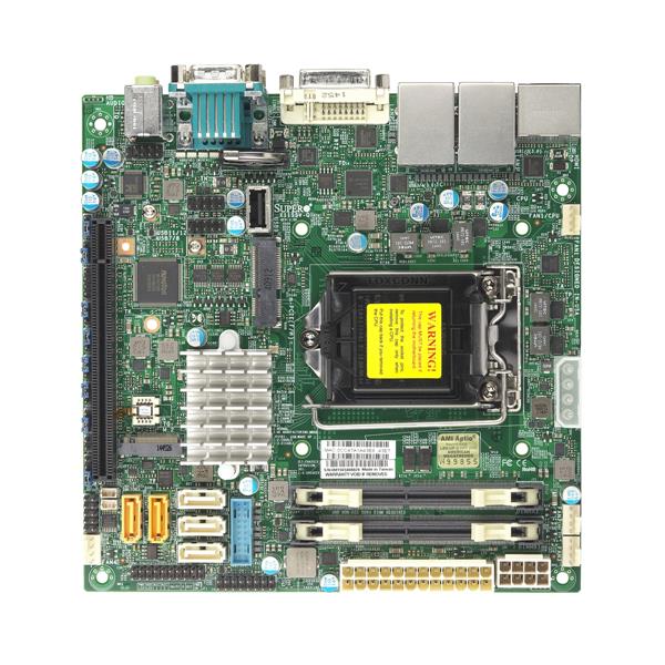 MBD-X11SSV-Q-B SuperMicro X11SSV-Q Socket LGA 1151 Intel Q170 Express Chipset Core i3 / i5 / i7 6th/7th Generation Pentium / Celeron Processors Support DDR4 2x DIMM 5x SATA3 6.0Gb/s Mini-ITX Motherboard (Refurbished)