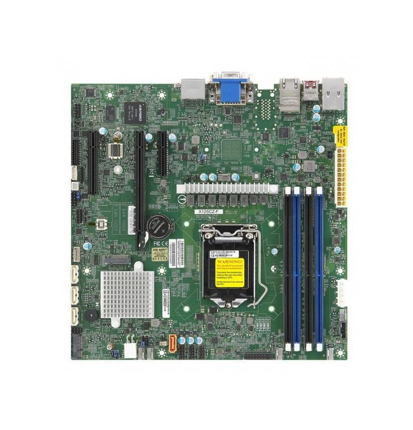 MBD-X12SCZ-F-B SuperMicro X12SCZ-F Socket LGA 1200 Intel W480E Chipset 10th Generation Intel Core i9 / i7 / i5 / i3 Intel Xeon W-1200 Processors Support DDR4 4x DIMM 4x SATA3 6.0Gb/s Micro-ATX Motherboard (Refurbished)