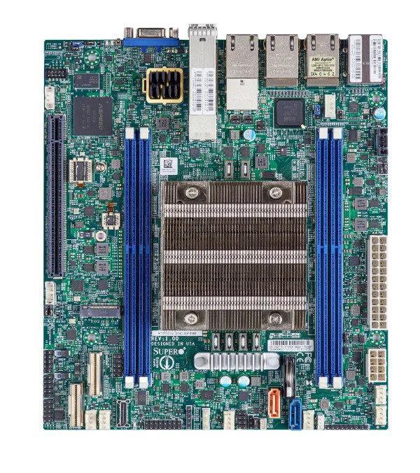 MBD-X12SDV-16C-SPT8F-O SuperMicro X12SDV-16C-SPT8F Socket FCBGA-2579 System On Chipset Intel Xeon D-2775TE Processors Support DDR4 4x DIMM 6x SATA3 6.0Gb/s Micro-ATX Motherboard (Refurbished)