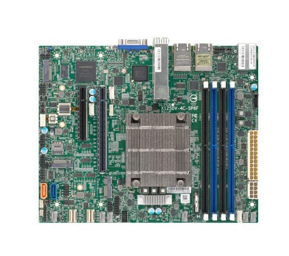 MBD-X12SDV-4C-SP6F-O SuperMicro X12SDV-4C-SP6F Socket FCBGA-2227 System On Chipset Intel Xeon D-1718T Processors Support DDR4 4x DIMM 8x SATA3 6.0Gb/s Flex-ATX Motherboard (Refurbished)