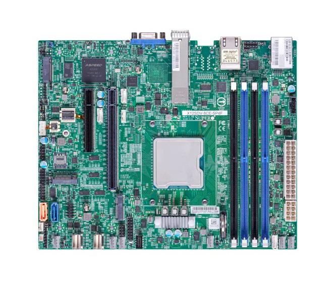 MBD-X12SDV-8CE-SP4F-O SuperMicro X12SDV-8CE-SP4F Socket FCBGA-2227 System On Chipset Intel Xeon D-1732TE Processors Support DDR4 4x DIMM 10x SATA3 6.0Gb/s Flex-ATX Motherboard (Refurbished)