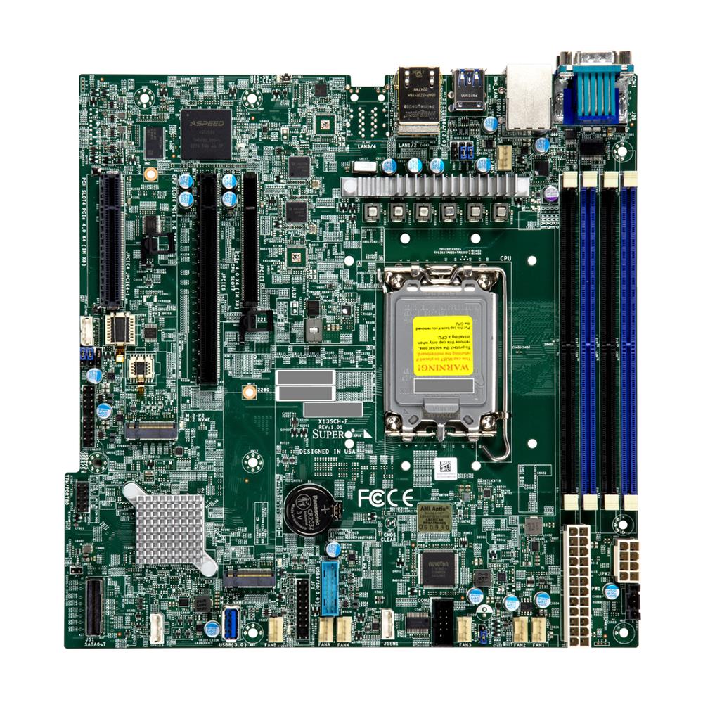 MBD-X13SCH-LN4F SuperMicro X13SCH-LN4F Socket LGA 1700 Intel C266 Chipset Intel Xeon E-2400/ Pentium Processors Support DDR5 4x DIMM 8x SATA3 6.0Gb/s Micro-ATX Motherboard (Refurbished)