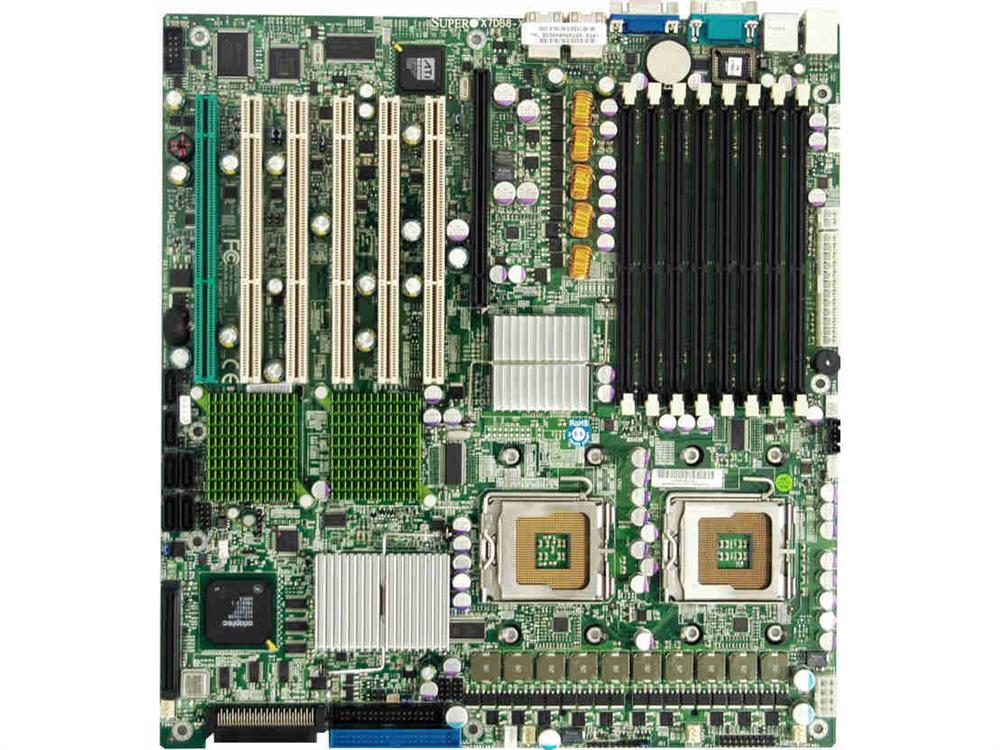 MBD-X7DB8+-O SuperMicro X7DB8+ Dual Socket LGA 771 Intel 5000P Chipset Quad/Dual 64-Bit Intel Xeon Processors Support DDR2 16x DIMM 6x SATA3 6.0Gb/s Enhanced Extended-ATX Server Motherboard (Refurbished)