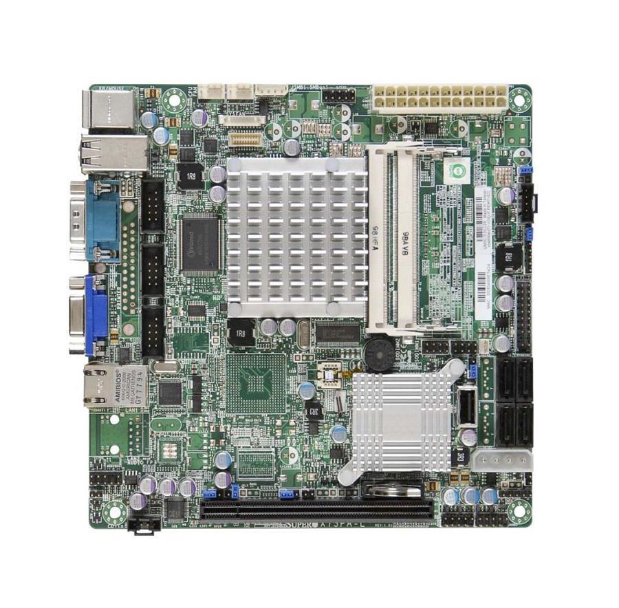 MBD-X7SPA-L-B SuperMicro X7SPA-L Intel ICH9 Chipset Intel Atom D410 Processors DDR2 2x DIMM 4x SATA2 3.0Gb/s Mini-ITX Server Motherboard (Refurbished)
