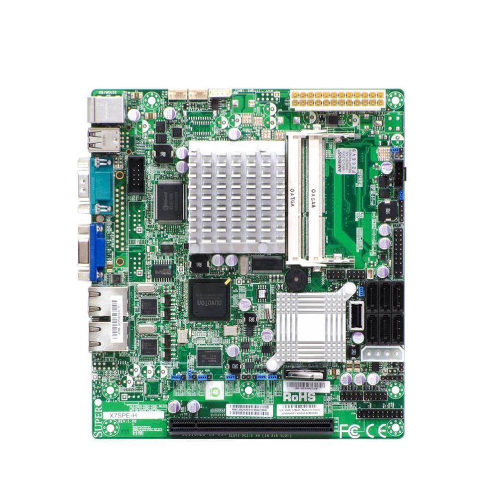 MBD-X7SPE-HF-B SuperMicro X7SPE-HF Intel ICH9R Chipset Intel Atom D510 Processors Support DDR2 2x SO-DIMM 6x SATA2 3.0Gb/s Flex-ITX Motherboard (Refurbished)