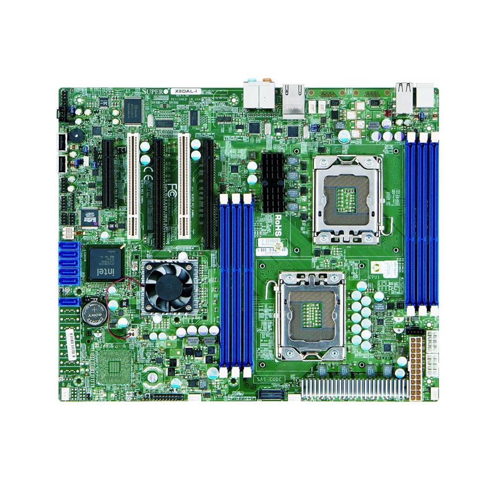 MBD-X8DAL-I-O SuperMicro X8DAL-I Dual Socket LGA 1366 Intel 5500 Chipset Intel Xeon 5600/5500 Series Processors Support DDR3 6x DIMM 6x SATA2 3.0Gb/s ATX Server Motherboard (Refurbished)