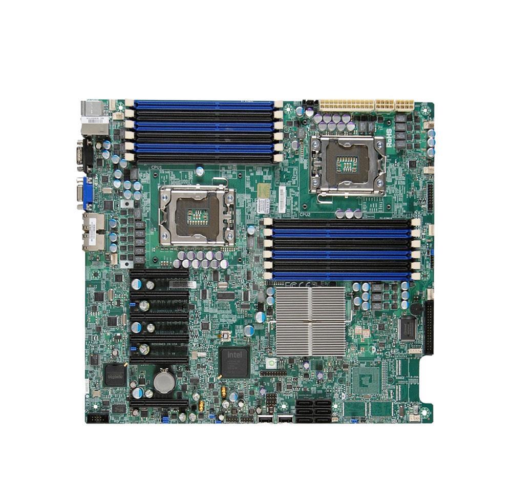 MBD-X8DTE-F-B SuperMicro X8DTE-F Dual Socket LGA 1366 Intel 5520 Chipset Intel 5600/5500 Series Processors Support DDR3 12x DIMM 6x SATA2 3.0Gb/s Extended-ATX Server Motherboard (Refurbished)
