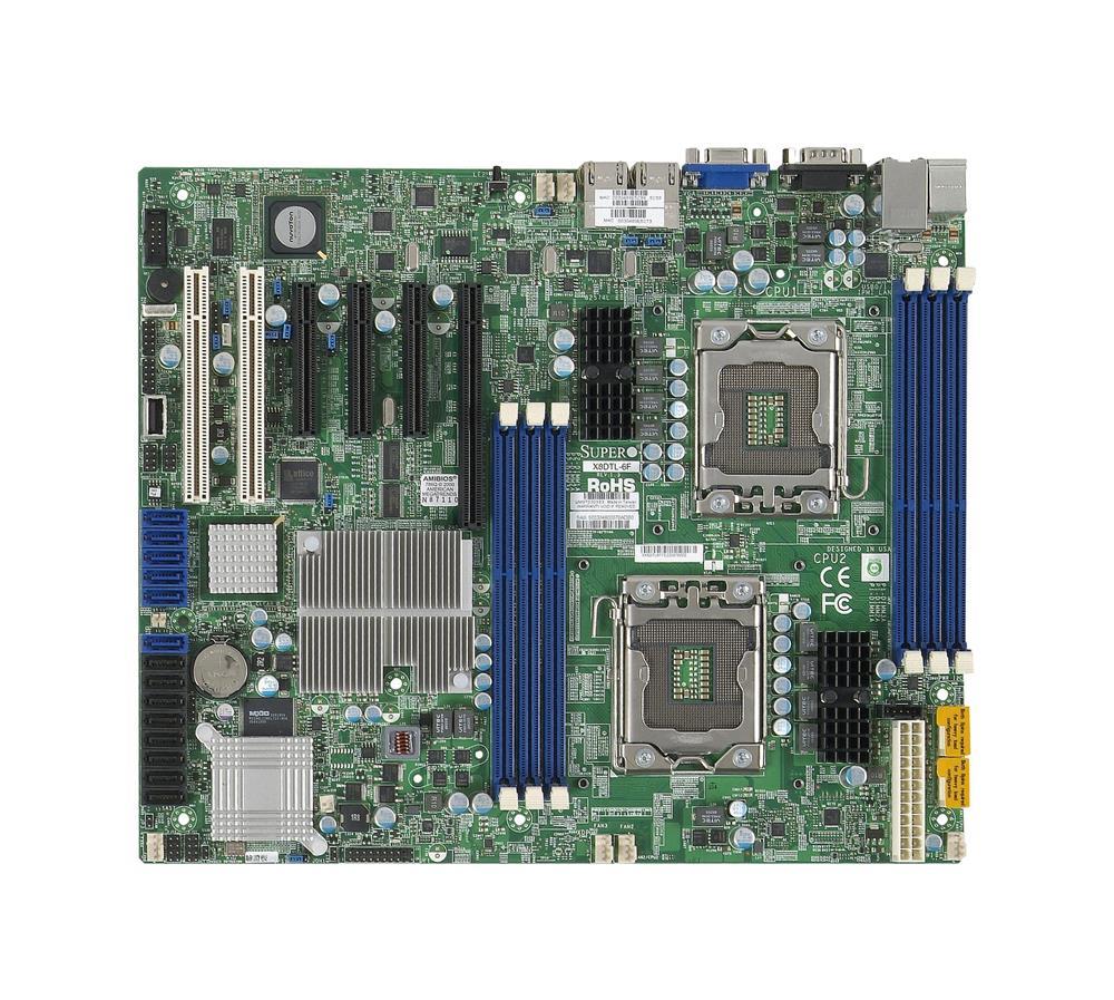 MBD-X8DTL-6F-O SuperMicro Intel 5500 Chipset Xeon 5600/5500 Series Processors Support Dual Sockets LGA 1366-Pin Dual Intel 82574L Gigabit Ethernet Controller ATX Server Motherboard (Refurbished)