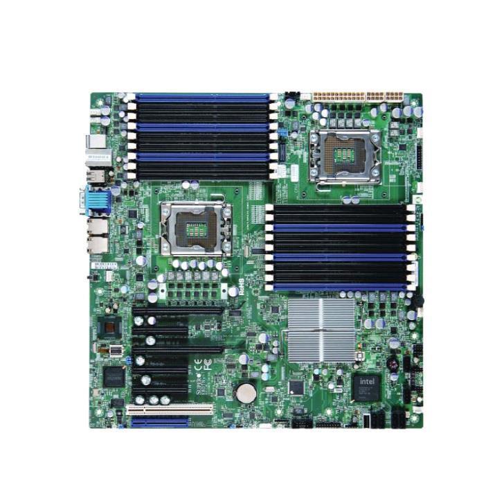 MBD-X8DTN+-REFRB-B SuperMicro X8DTN+ Dual Socket LGA 1366 Intel 5520 Chipset Intel Xeon 5600/5500 Series Processors Support DDR3 18x DIMM 6x SATA2 3.0Gb/s Enhanced Extended ATX Server Motherboard (Refurbished)