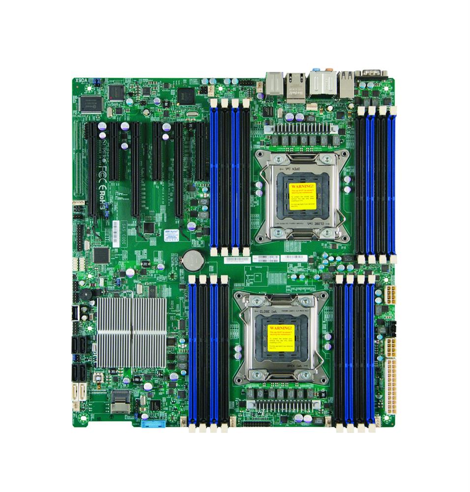 MBD-X9DAI-O SuperMicro X9DAi Dual Socket LGA 2011 Intel C602 Chipset Xeon E5-26200/ E5-2600 v2 Processors Support DDR3 16x DIMM 2x SATA 3.0Gb/s E-ATX Server Motherboard (Refurbished)