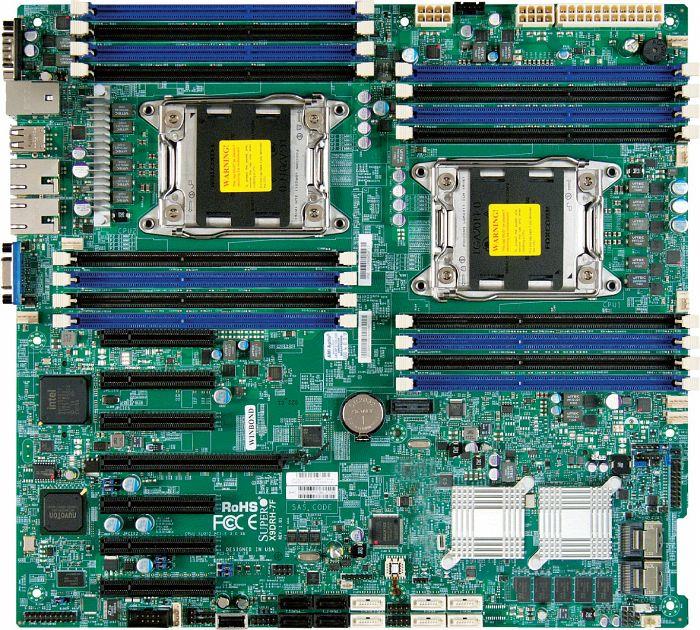 MBD-X9DRH-7TF-O SuperMicro X9DRH-7TF Dual Socket LGA-2011 Intel C602 Chipset Xeon E5-2600/ E5-2600 v2 Series Processors Support DDR3 16x DIMM 8x SATA2 3.0Gb/s Extended-ATX Server Motherboard (Refurbished)