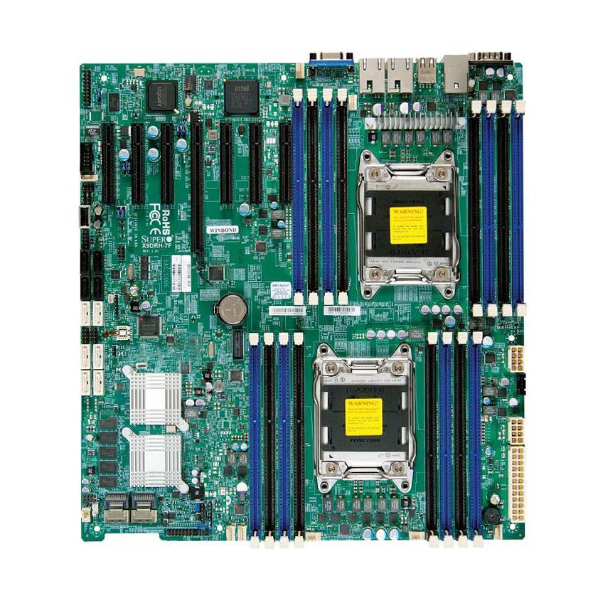 MBD-X9DRH-iTF SuperMicro X9DRH-iTF Dual Socket LGA2011 Intel C602 Chipset Xeon E5-2600 Series Processors Support DDR3 16x DIMM 8x SATA2 3.0Gb/s Extended-ATX Server Motherboard (Refurbished)