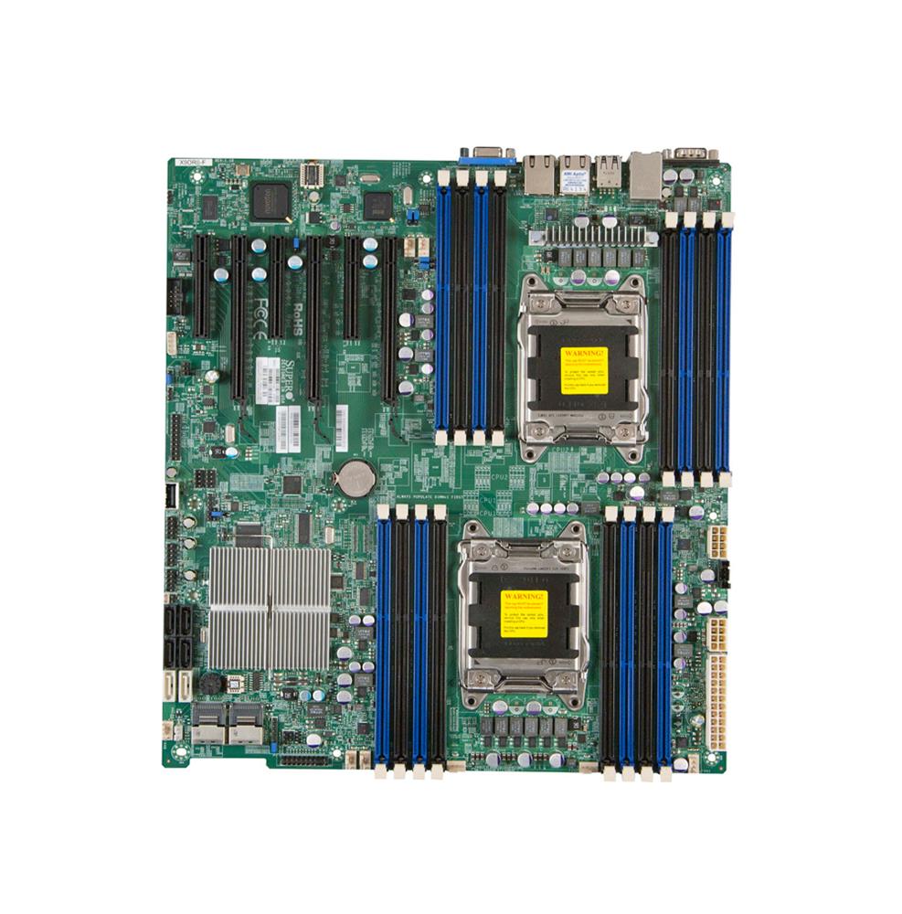 MBD-X9DRI-F-B SuperMicro X9DRI-F Dual Socket LGA 2011 Intel C602 Chipset Intel Xeon E5-2600/E5-2600 v2 Processors Support DDR3 16x DIMM 2x SATA3 6.0Gb/s E-ATX Server Motherboard (Refurbished)