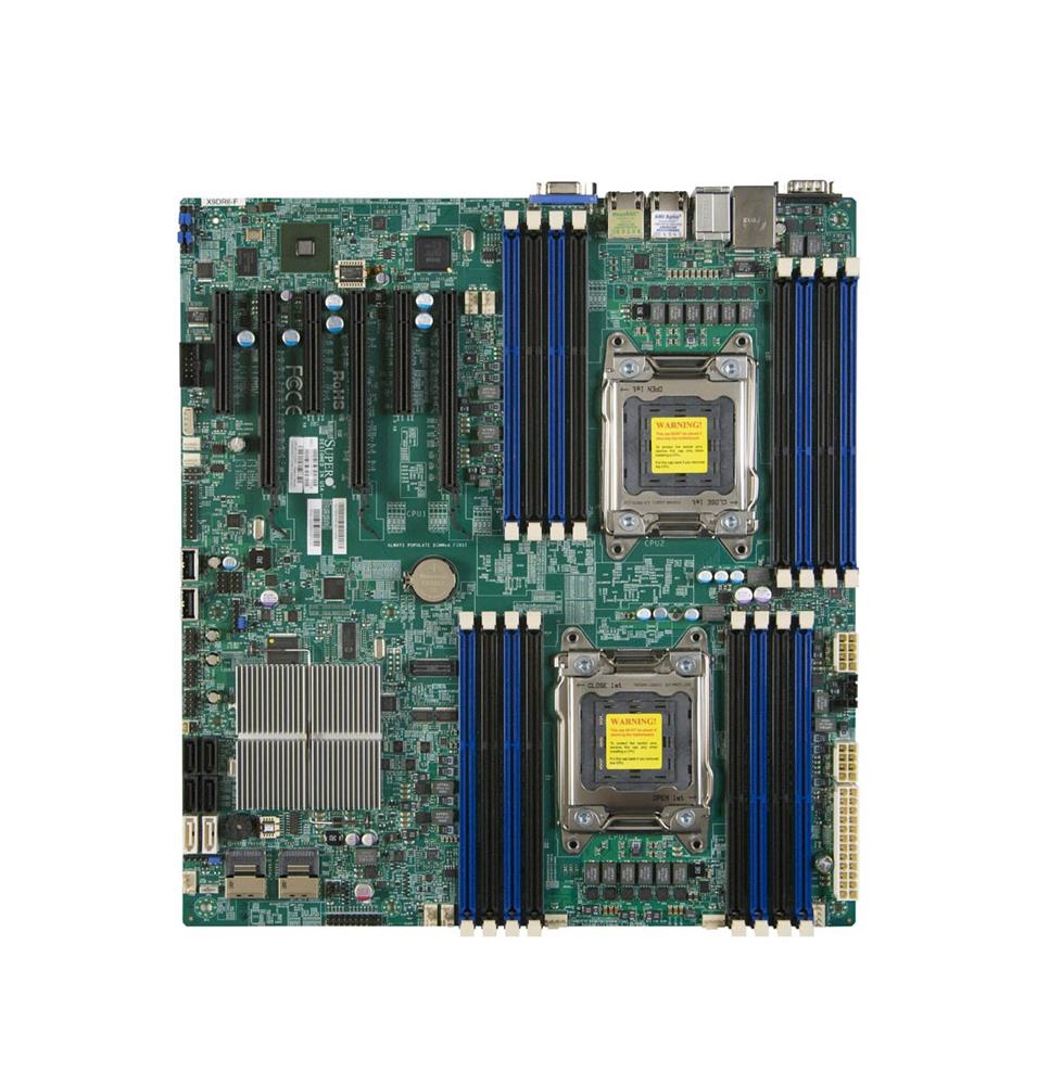 MBD-X9DRI-F-O SuperMicro X9DRI-F Dual Socket LGA 2011 Intel C602 Chipset Intel Xeon E5-2600/E5-2600 v2 Processors Support DDR3 16x DIMM 2x SATA3 6.0Gb/s E-ATX Server Motherboard (Refurbished)