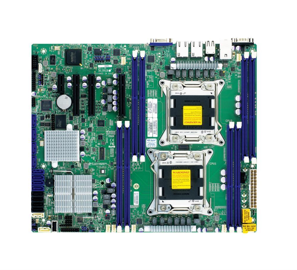 MBD-X9DRL-EF-O SuperMicro X9DRL-EF Socket LGA 2011 Intel C602J Chipset Intel Xeon E5-2600/E5-2600 v2 Processors Support DDR3 4x DIMM 2x SATA3 6.0Gb/s ATX Server Motherboard (Refurbished)
