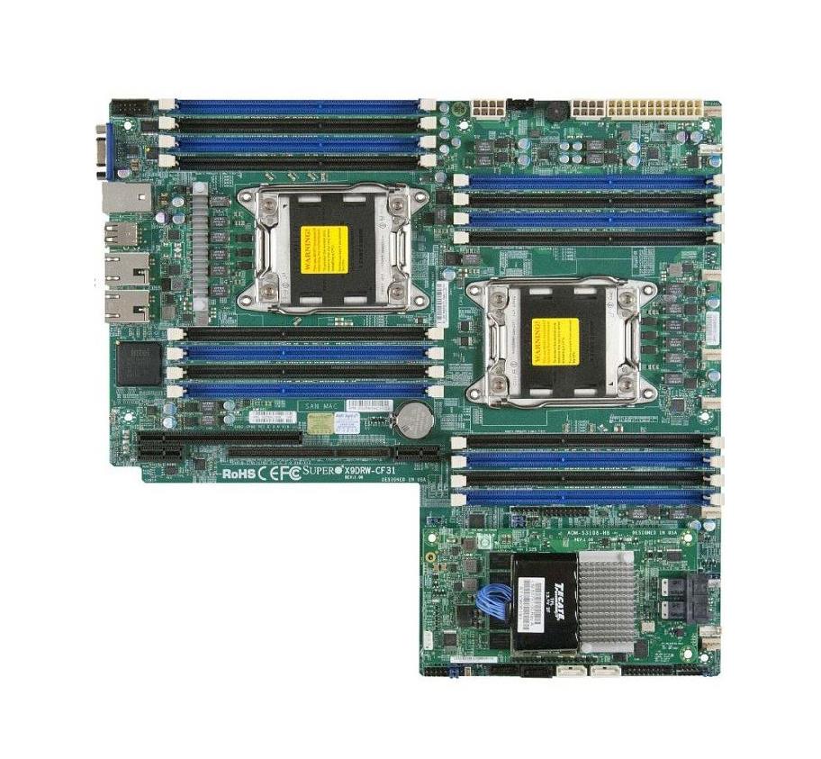 MBD-X9DRW-CTF31 SuperMicro X9DRW-CTF31 Dual Socket LGA 2011 Intel C602J Chipset Xeon E5-2600/ E5-2600 V2 Processors Support DDR3 16x DIMM 2x SATA3 6.0Gb/s Proprietary WIO Server Motherboard (Refurbished)